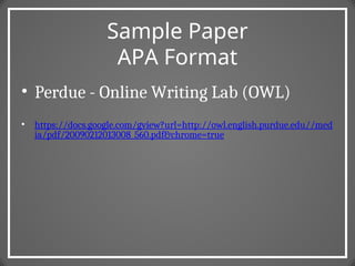 Phase One Apa APA1 Basics Presentation for Students of | PPT