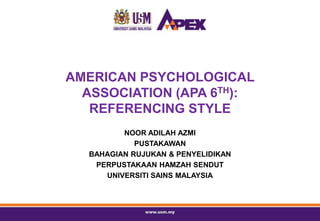 Apa 6th Citation Style