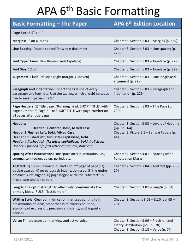 apa 6 research paper format