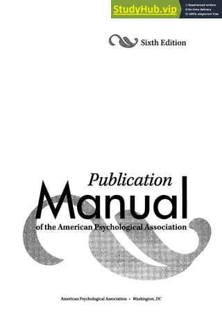 Sixth Edition
Publication
a
American Psychological Association • Washington. DC
 
