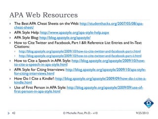 APA 6th Ed Tutorial v10 | PDF