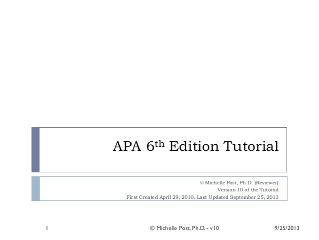 apa 6th ed tutorial v10 apa 6th edition template for word 2010