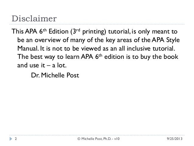 apa 6th ed tutorial v10