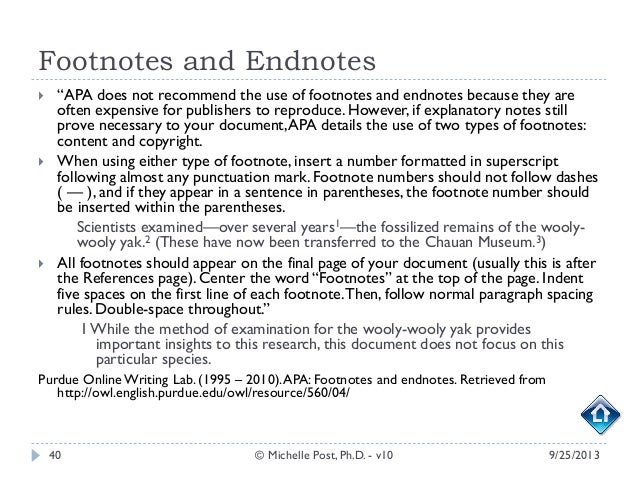 Endnotes in an essay