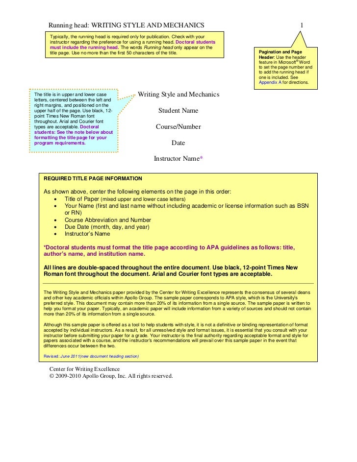 how to add a running head in word 2010 for apa