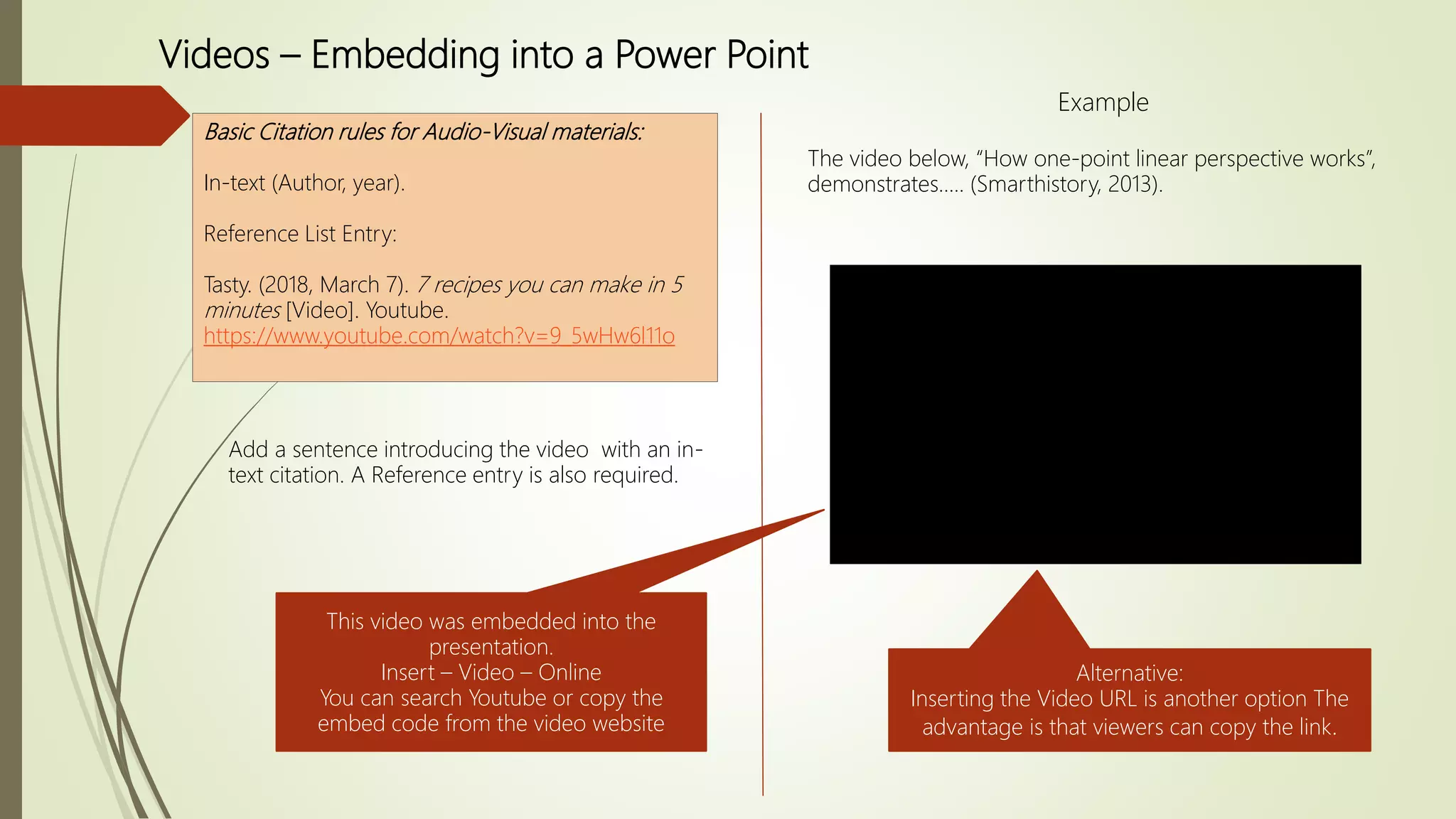 Creating APA 7 Citations in a Power Point Presentation | PPTX