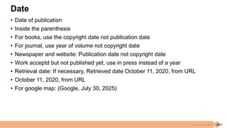 Retrieved Date APA 7th Edition: Essential Rules for Formatting, Citation, and ...
