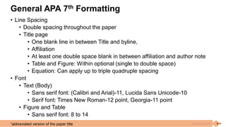 APA 7th Edition: Essential Rules for Formatting, Citation, and ...