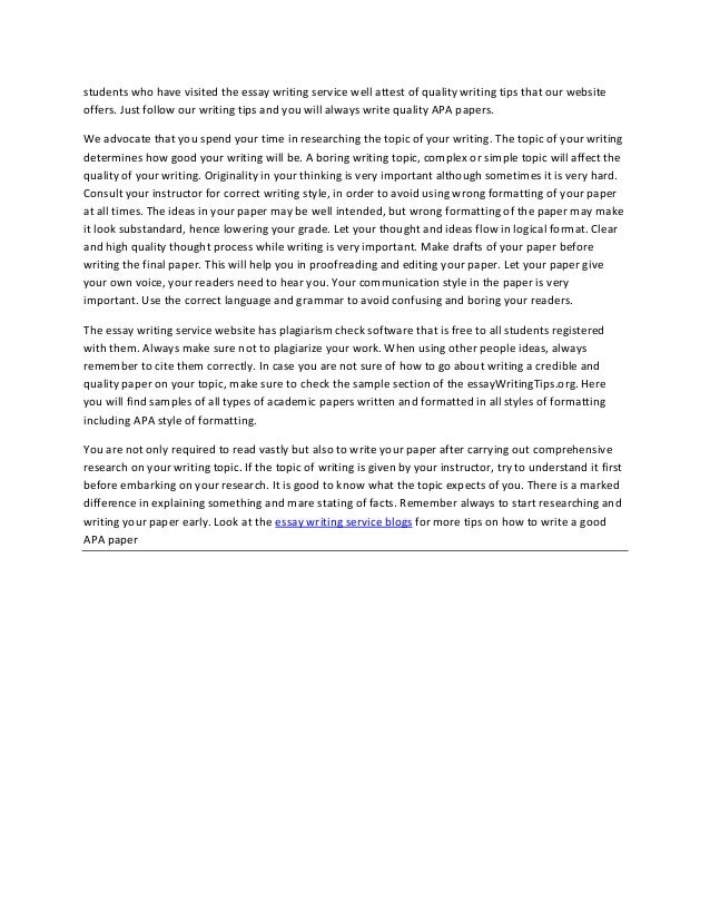 Apa Academic Writing Formatting Guide