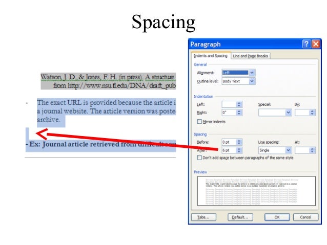apa advanced lr apa spacing