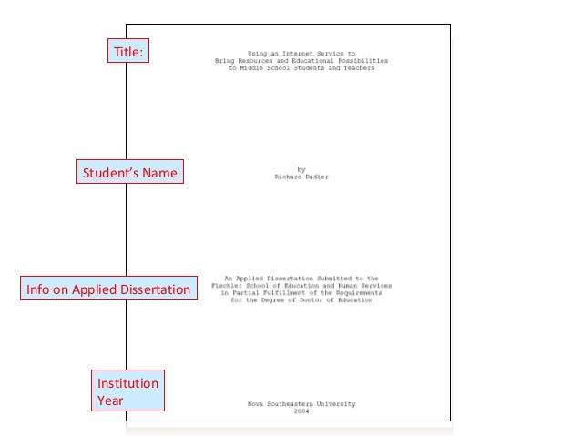 Applied dissertation nova