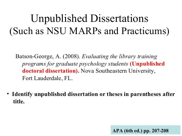 Nova southeastern university masters thesis