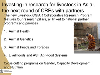 The opportunities and challenges for livestock and aquaculture research for development in Asia