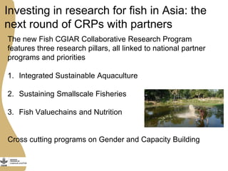 The opportunities and challenges for livestock and aquaculture research for development in Asia