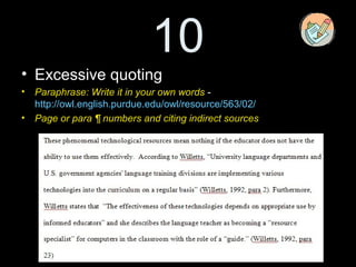 Article Review Assignment
• Title Page –
https://owl.english.purdue.edu/owl/resource/560/01/
• You do not need an abstract for this
short article review paper assignment.
• Paragraph 1 – Introduction
– Include an author (date) citation
– Explain how this article relates to technology in
education and why it is significant.
– Thesis statement Example – “The purpose of this study
was to…..”
– Use 3rd
person
 