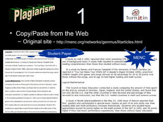 5
• Subject /Verb agreement
– http://owl.english.purdue.edu/owl/resource/599/01/
• Consistent Verb Tense
http://owl.english.purdue.edu/owl/resource/601/01/
 