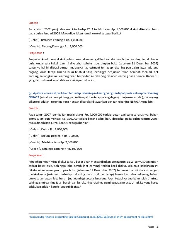Perbedaan ADJUSTMENT, RE-CLASS & CORRECTION dalam jurnal entry