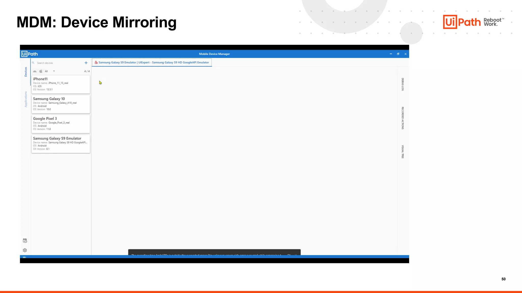 50
MDM: Device Mirroring
 