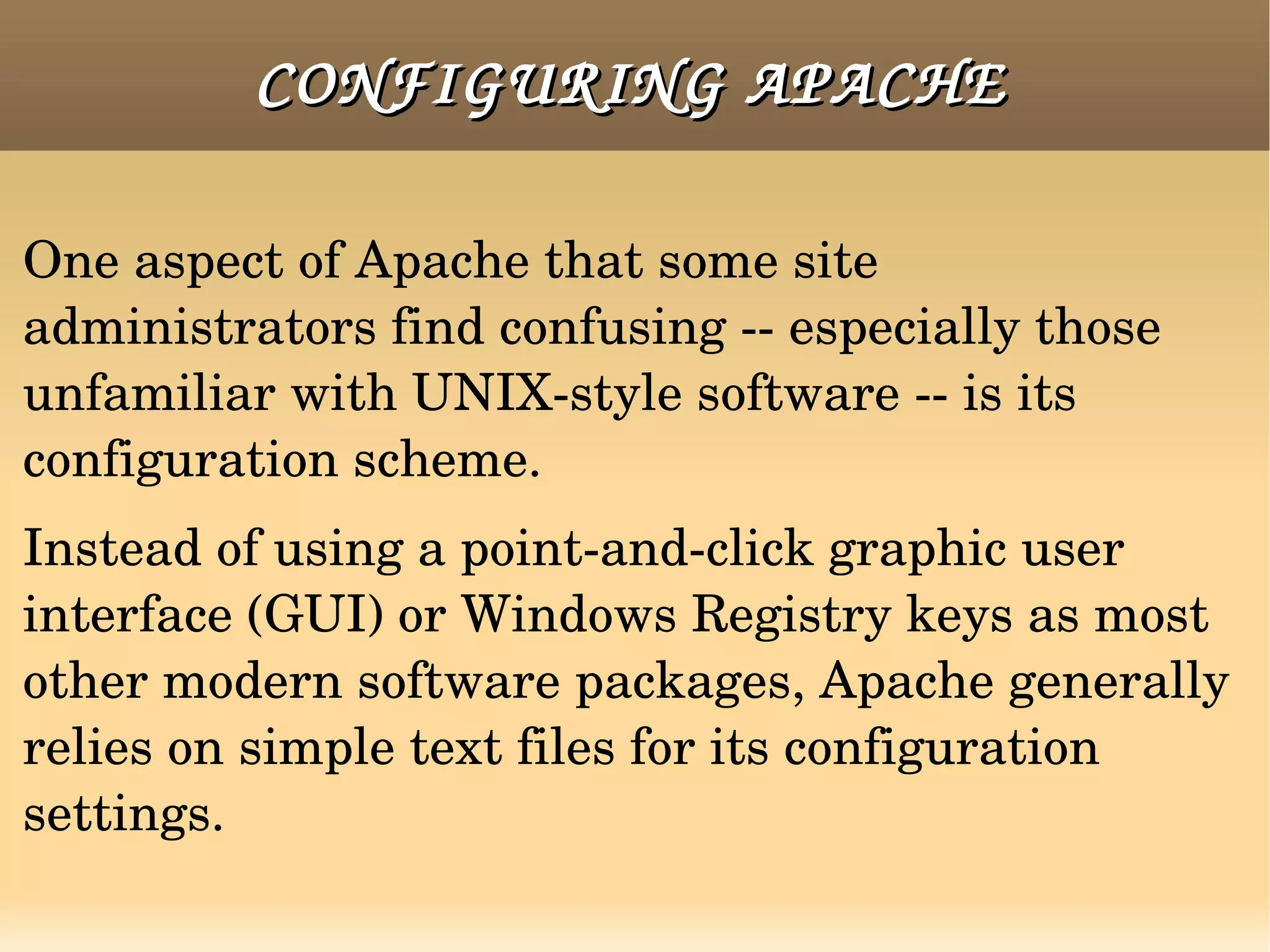 The Apache Software Foundation promotes various free and open source advanced Web technologies. 