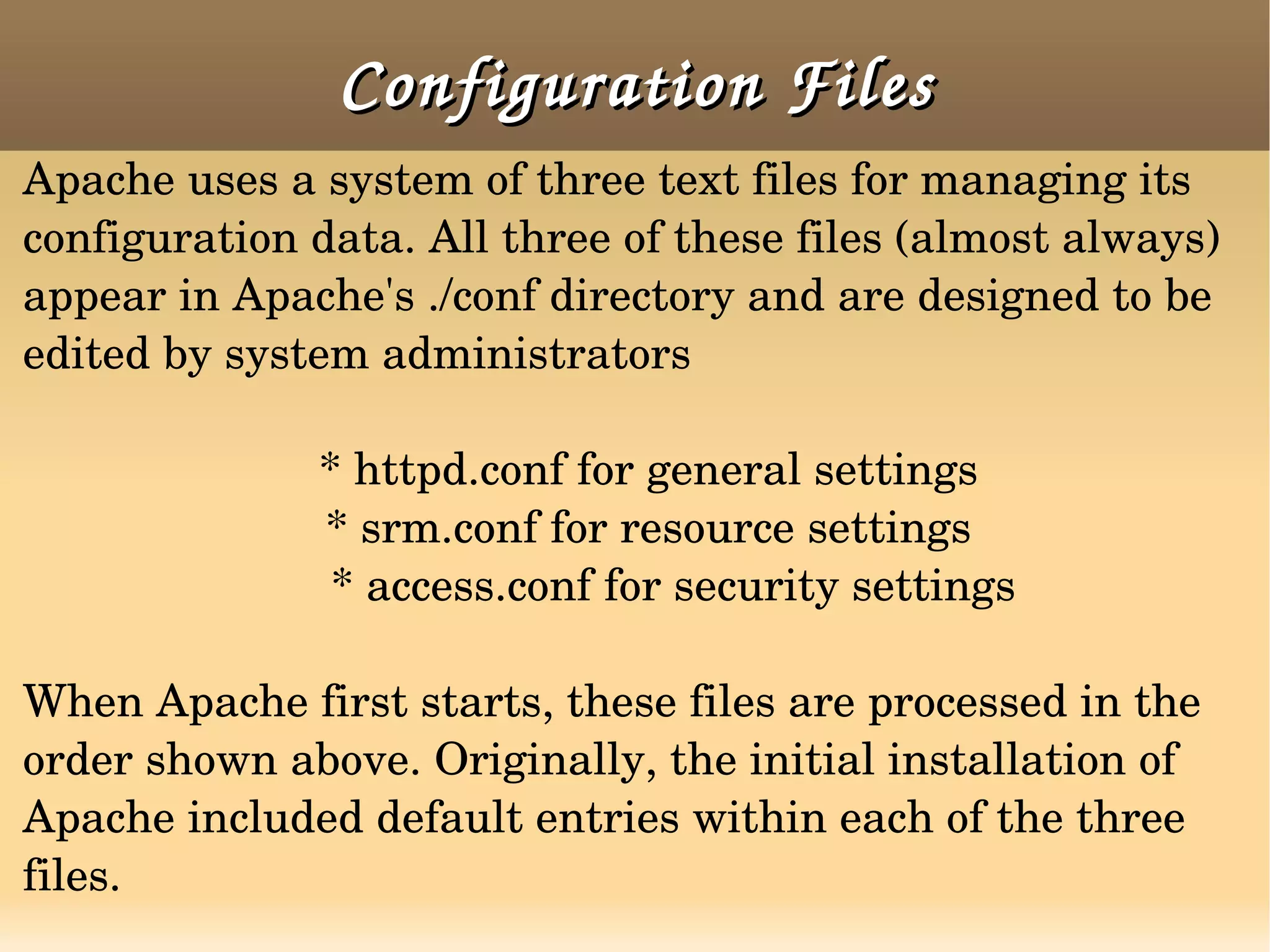 APACHE WEB SERVER HTTP 