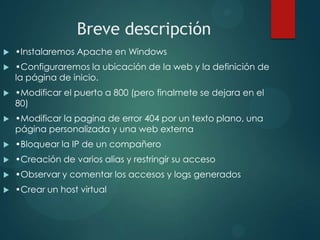 Apache practica | PPTX