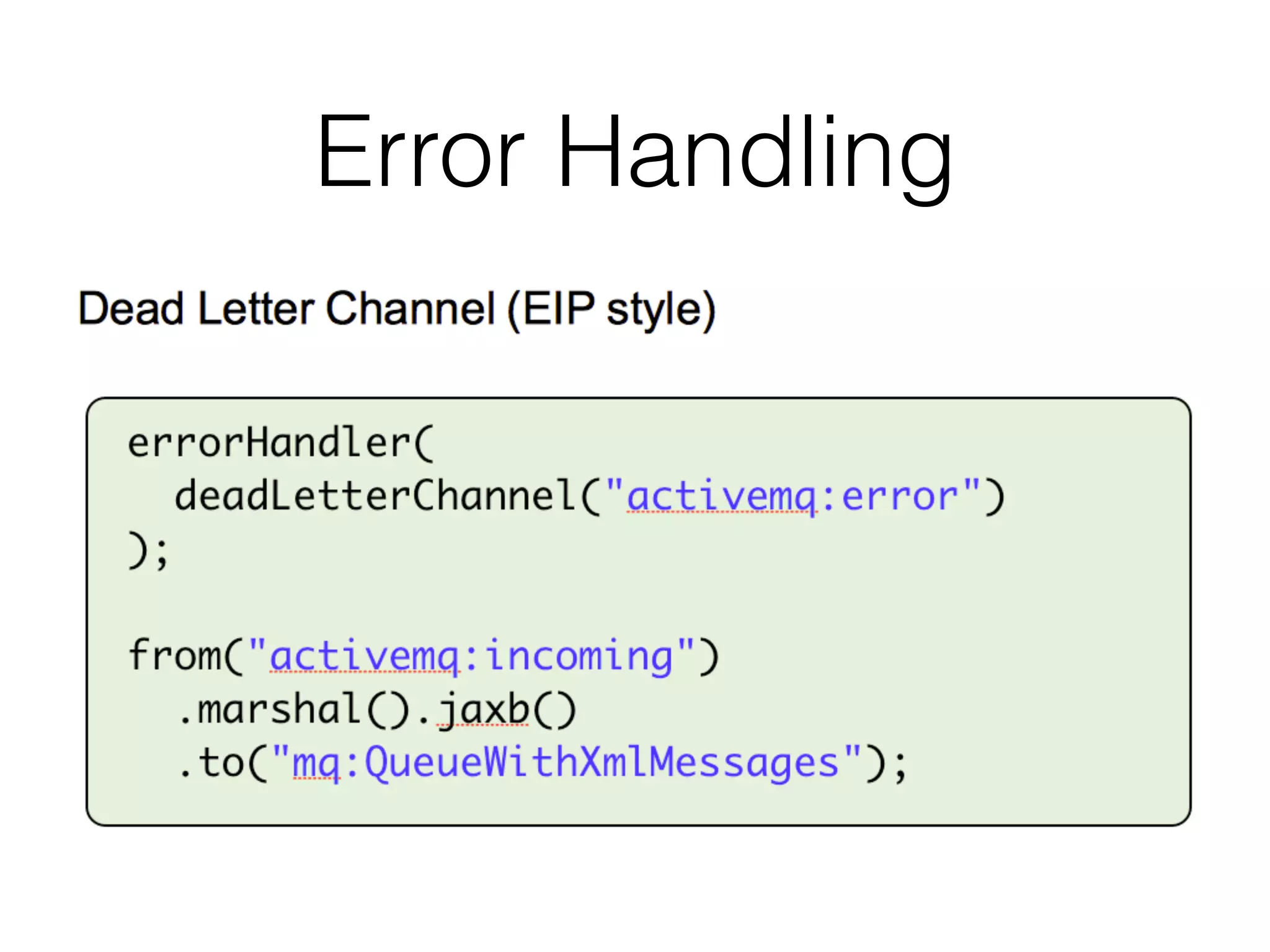 Error Handling
 