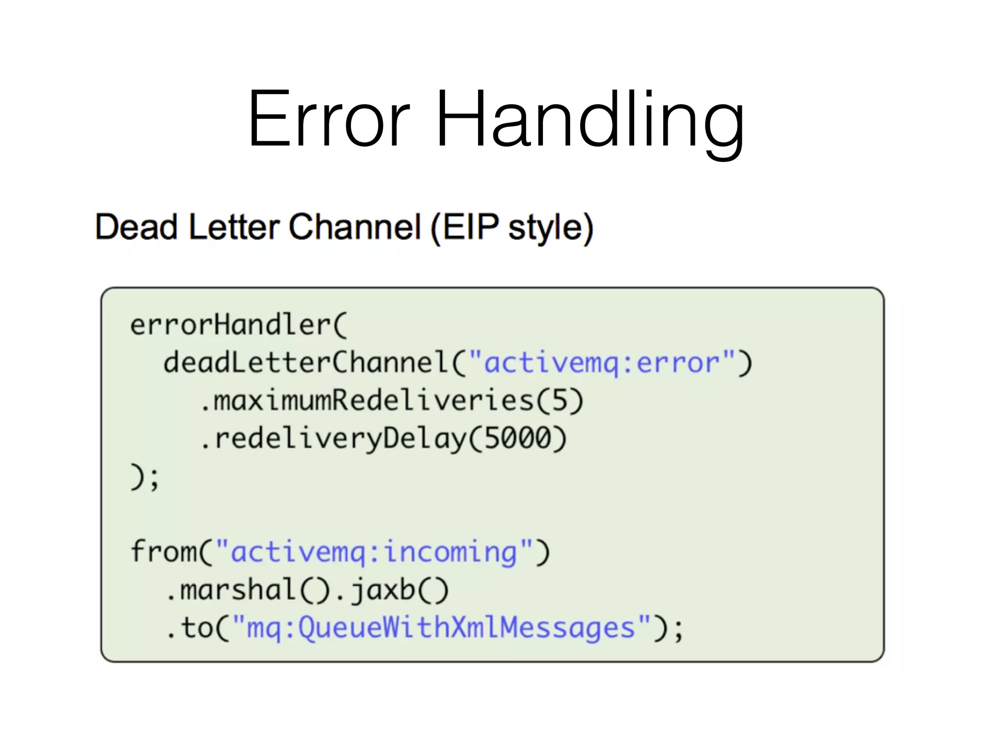 Error Handling
 