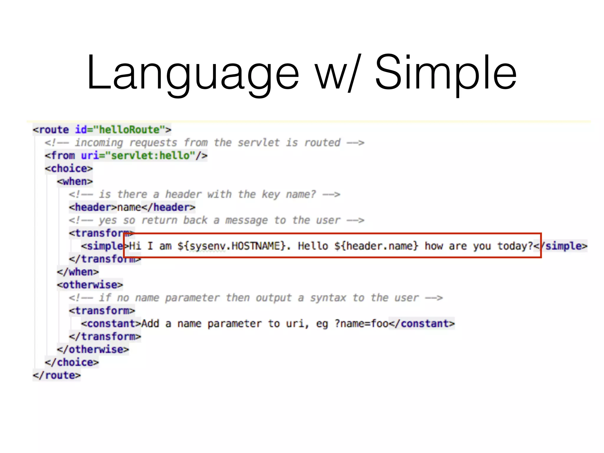 Language w/ Simple
 