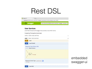 Rest DSL
embedded
swagger-ui
 