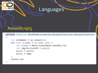Languages


ActionScript3
 
