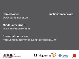 Daniel Naber [email_address] www.danielnaber.de Mindquarry GmbH www.mindquarry.com Presentation license: http://creativecommons.org/licenses/by/3.0/ 