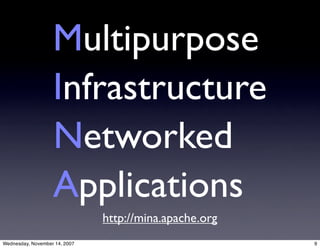 Apache MINA: The high-performance protocol construction toolkit.