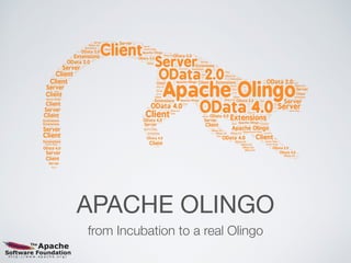 APACHE OLINGO
from Incubation to a real Olingo
 