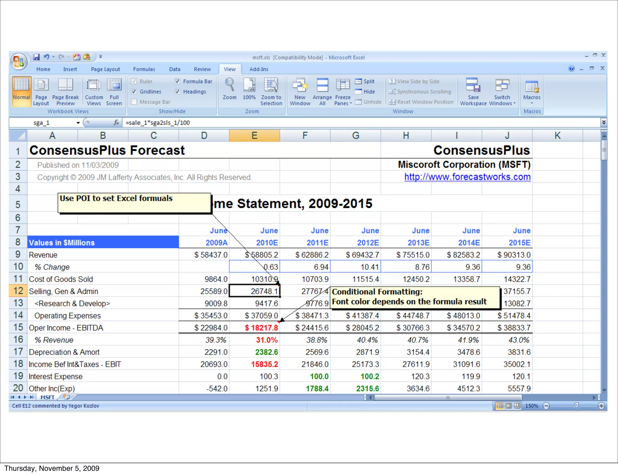 Thursday, November 5, 2009
 