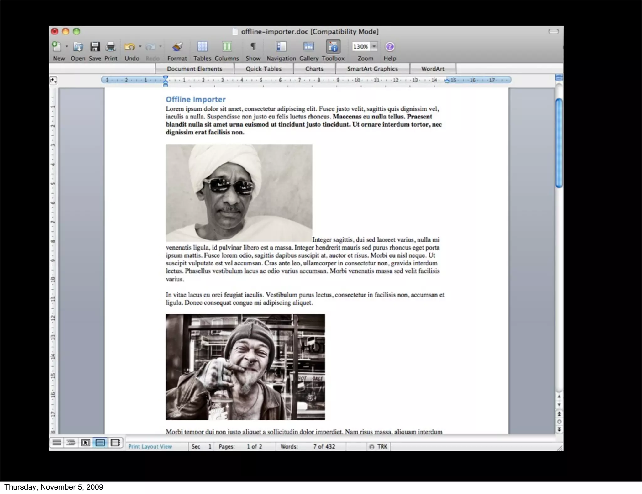 Thursday, November 5, 2009
 