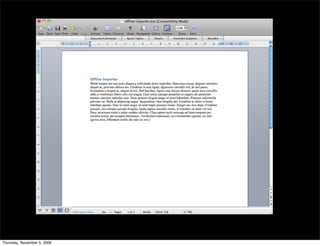 Thursday, November 5, 2009
 