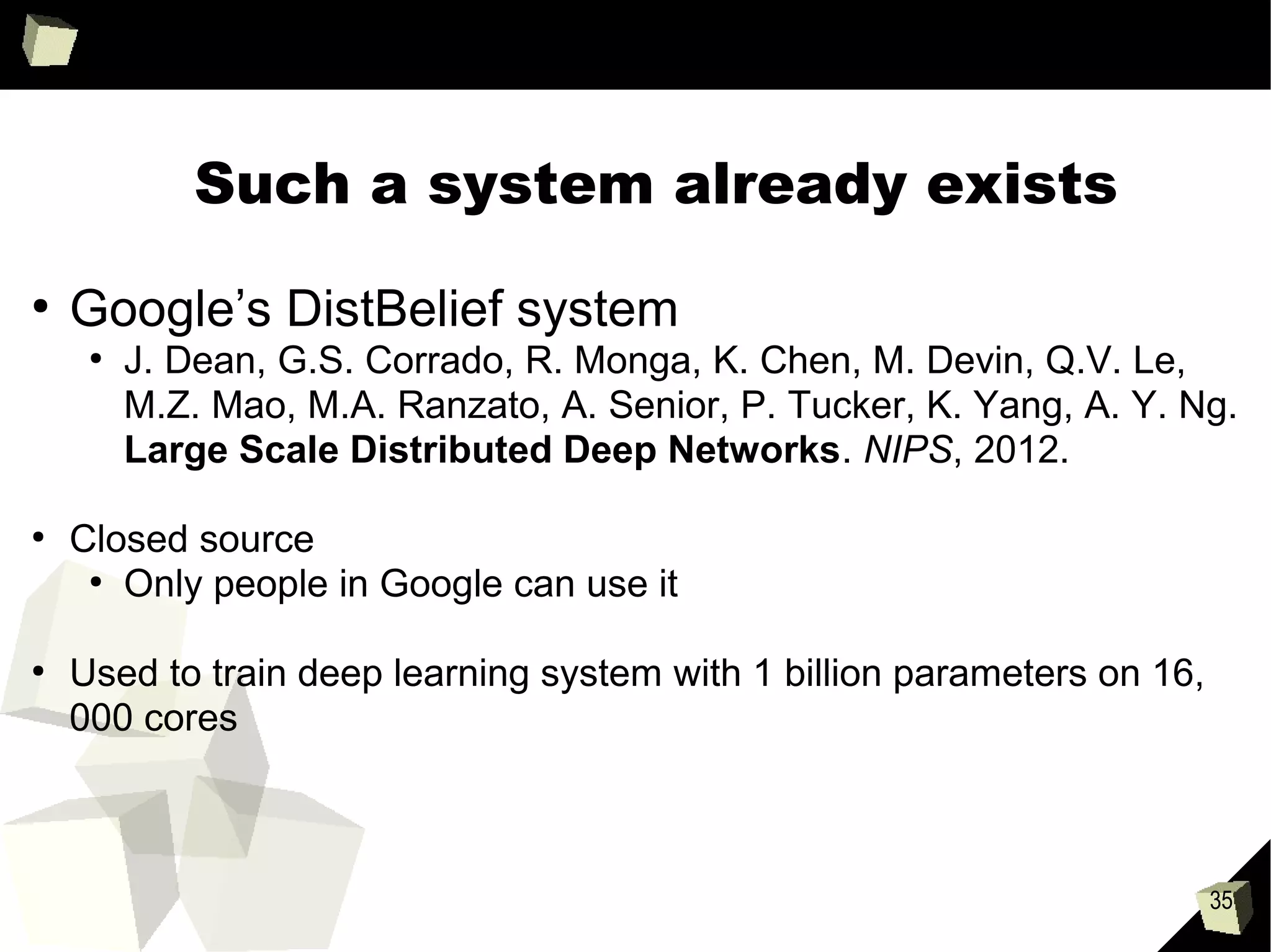 35
Examples of High Dimensional Data
Time series
Text
Image
Speech
 