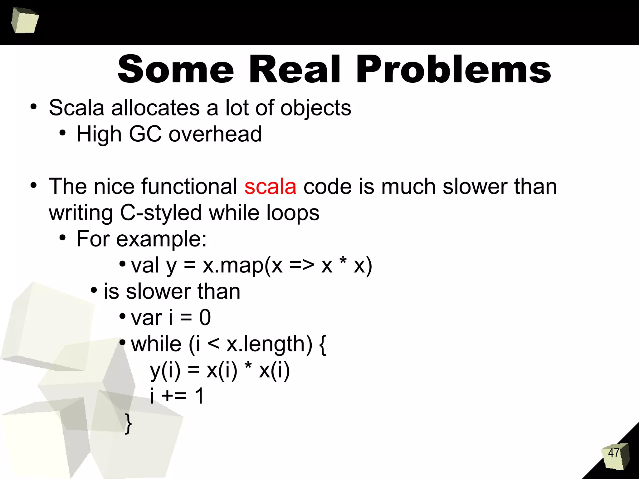 47
Logistic Regression, Linear Regression,
Linear Support Vector Machines (SVM)
●
Need to repeatedly merge parameters
●
High dimensional data => Big parameters => high communication
costs
 