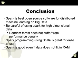 55
A little bit of RAM can go a
long way
●
Just cache the small parts of the data that you will use again
●
Use filter and projection to reduce the amount that is cached.
●
Spark SQL stores data compressed in columns
●
Fast compression/decompression
●
Column-stores have been proven to be way better than row-
stores for analytics
●
100x better
●
For normal Spark code (non-SparkSQL), you can store data
serialized and compressed in RAM.
●
RAM is cheap now days
●
Aggregate RAM on large cluster can be very large
 