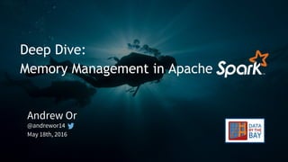 Deep Dive:
Memory Management in Apache
Andrew Or
May 18th, 2016
@andrewor14
 