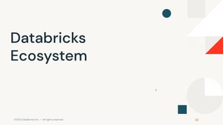 ©2022 Databricks Inc. — All rights reserved
9
Databricks
Ecosystem
 