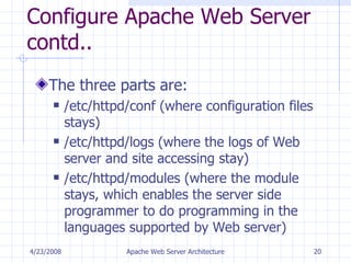 Apache Web Server Architecture Chaitanya Kulkarni | PPT