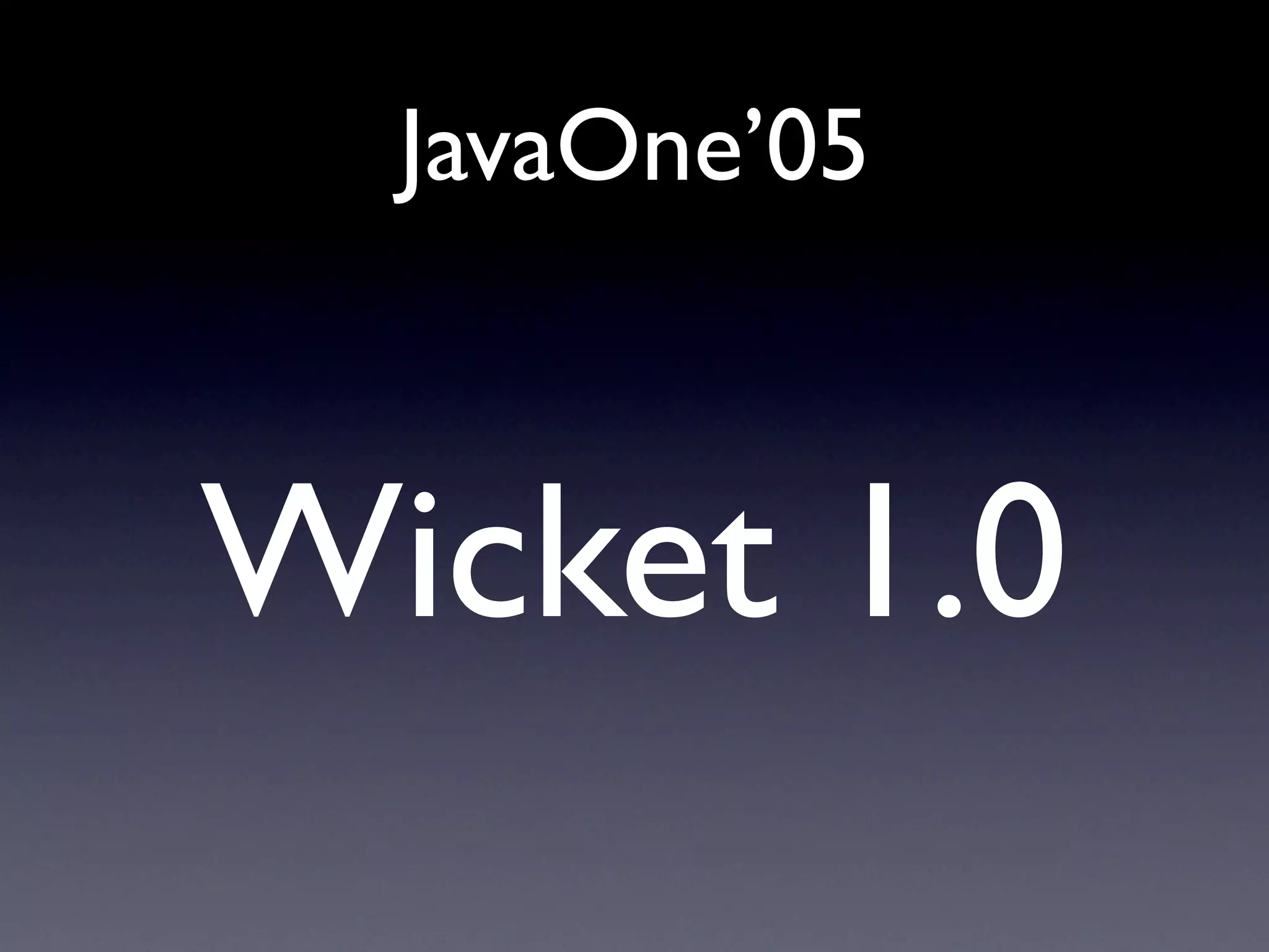 Apache Wicket: Web Applications With Just Java