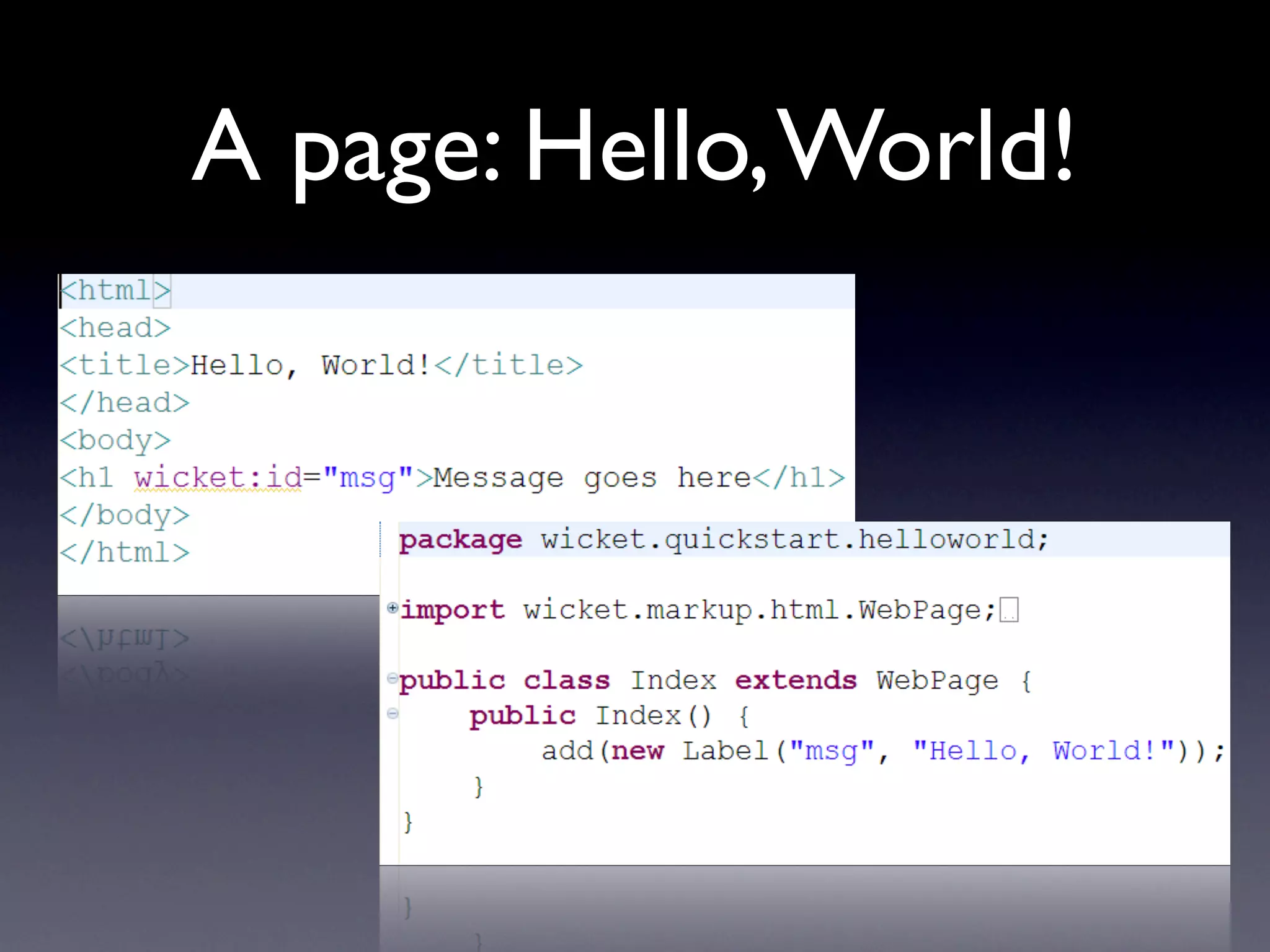 Apache Wicket: Web Applications With Just Java