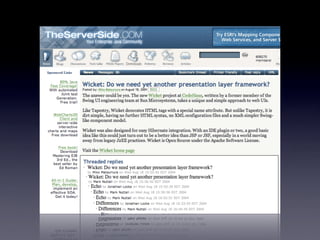 Apache Wicket: Web Applications With Just Java