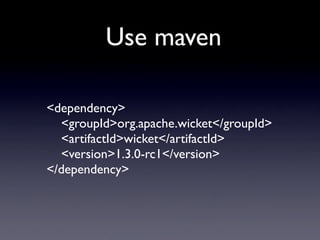 Apache Wicket: Web Applications With Just Java