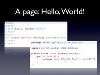 Apache Wicket: Web Applications With Just Java