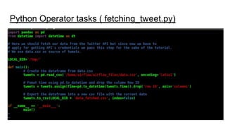 Python Operator tasks ( fetching_tweet.py)
 