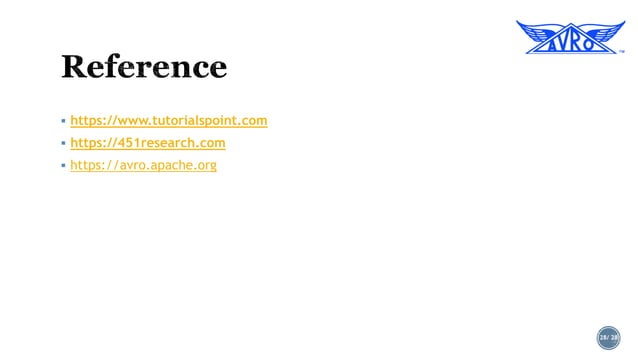 Apache avro and overview hadoop tools | PDF