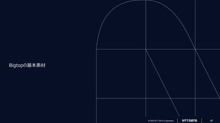 © 2022 NTT DATA Corporation
© 2022 NTT DATA Corporation 40
Bigtopの基本素材
 